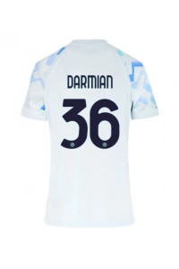 Inter Milan Matteo Darmian #36 Jalkapallovaatteet Naisten Vieraspaita 2025-26 Lyhythihainen